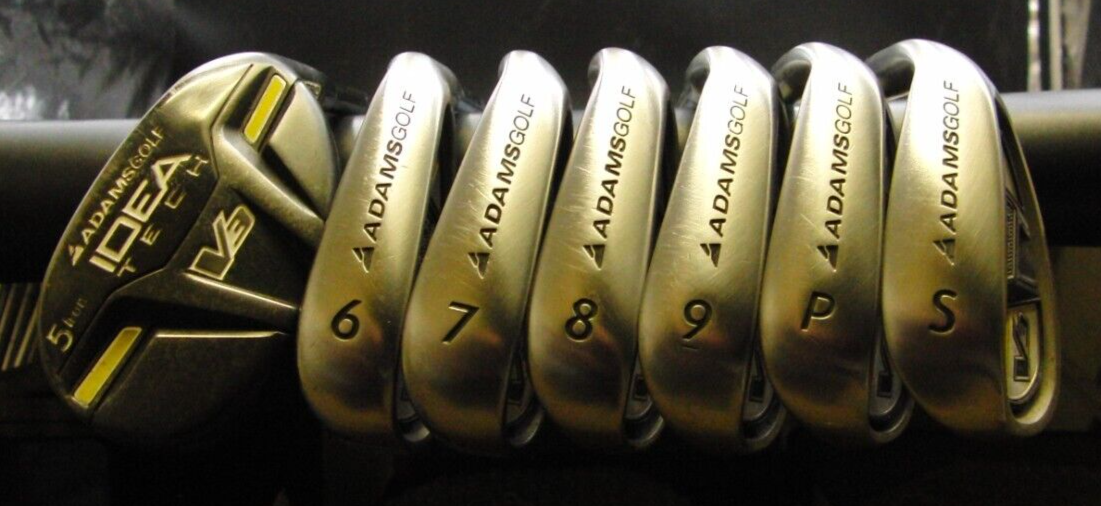 Set of 7 x Adams Golf Idea Tech V3 Irons 5H+6-SW Regular Graphite/ Steel Shafts