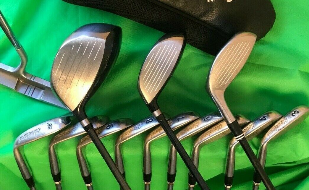 Set of Cleveland Form Forged Irons 3-PW + SW Driver Wood & Hybrid Putter + Bag