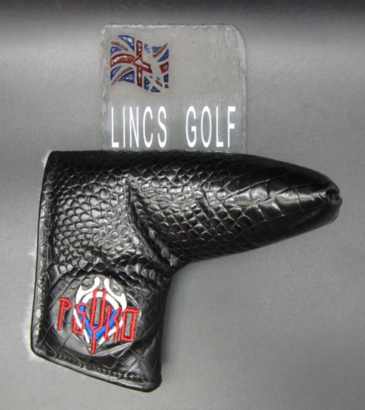 Luxury PSYKO GOLF Croc Embroidered Genuine Leather Putter Head Cover