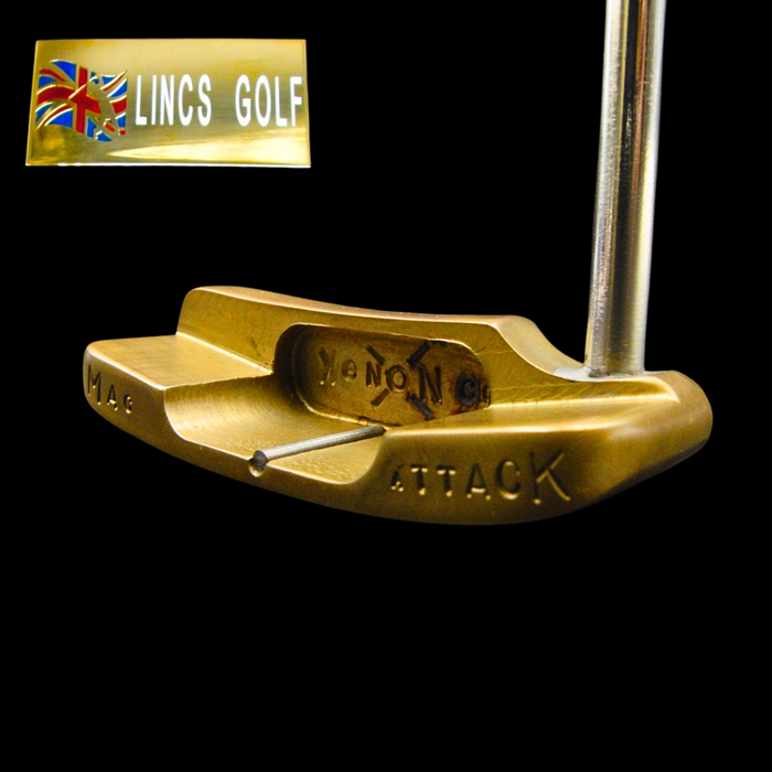 Left Handed Handmade Xenon Wide Kurve Xe MAC Attack Putter 88.5cm + Headcover