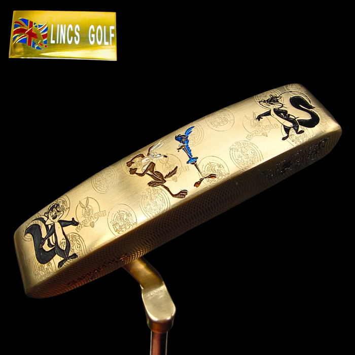 Custom Milled Looney Tunes Themed Pal Ping Putter 86cm Steel Genuine Leather HC