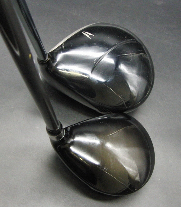 Set of 2 PRGR Model 501 10.5° Driver & M3 Hit 3 Wood Stiff Graphite Shafts