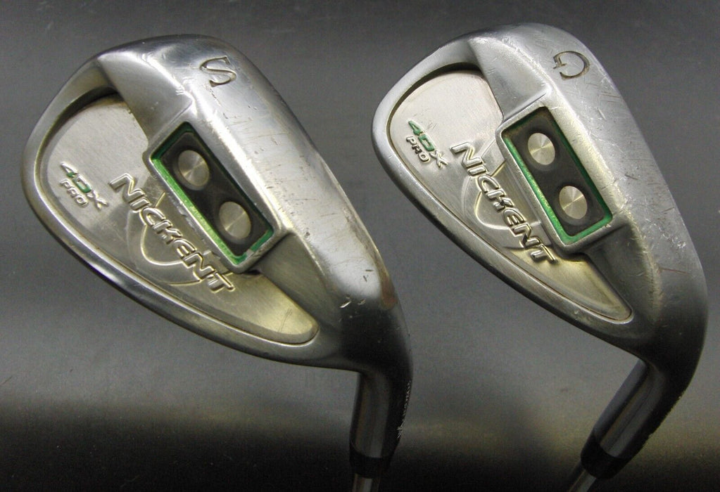 Set Of 2 Nickent 40X Pro Gap & Sand Wedges Regular Steel Tour & Golf Pride Grip