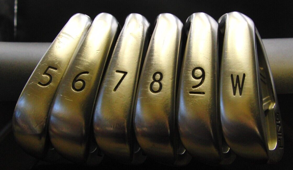 Set of 6 x Ping S57 Black Dot Irons 5-PW Stiff Steel Shafts Golf Pride Grips