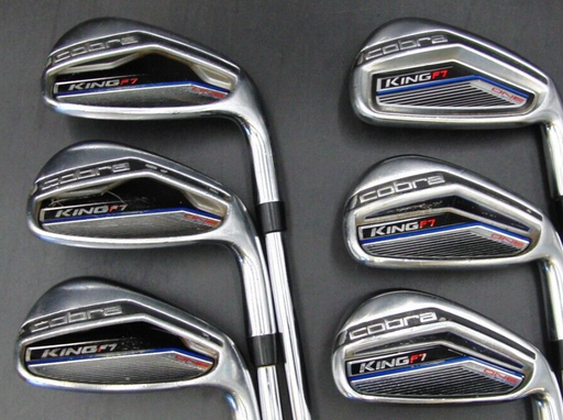 Set of 6 x Cobra King F7 One Length Irons 5-PW Regular Steel Shafts Mixed Grips