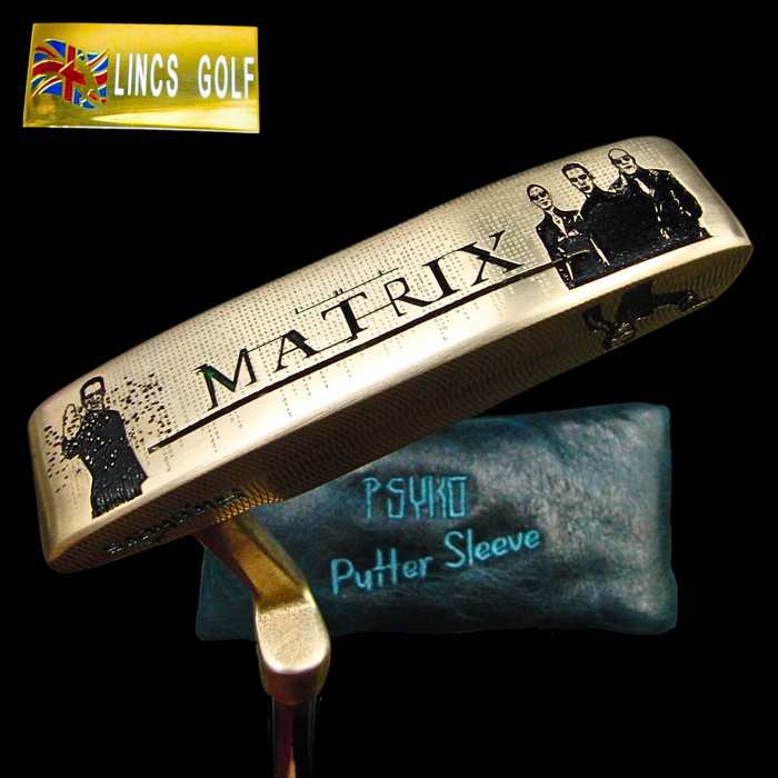 Custom Milled Matrix Themed Ping Anser Putter 84cm Steel Genuine Leather HC