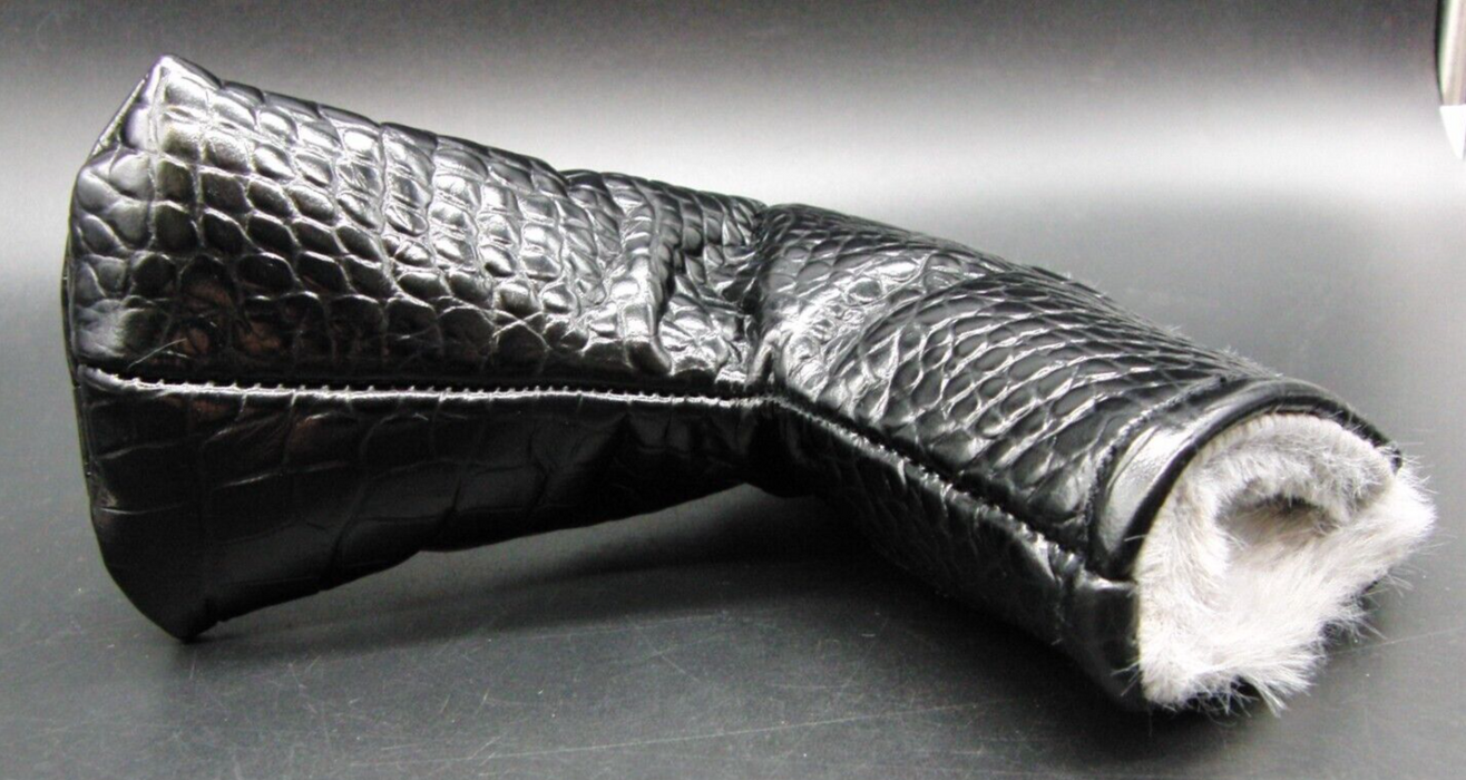 Luxury PSYKO GOLF Croc Genuine Leather Putter Embossed Logo Head Cover