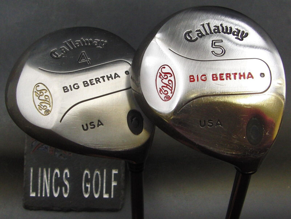 Set of 2 Callaway Big Bertha 4 & 5 Woods Regular Graphite Shafts