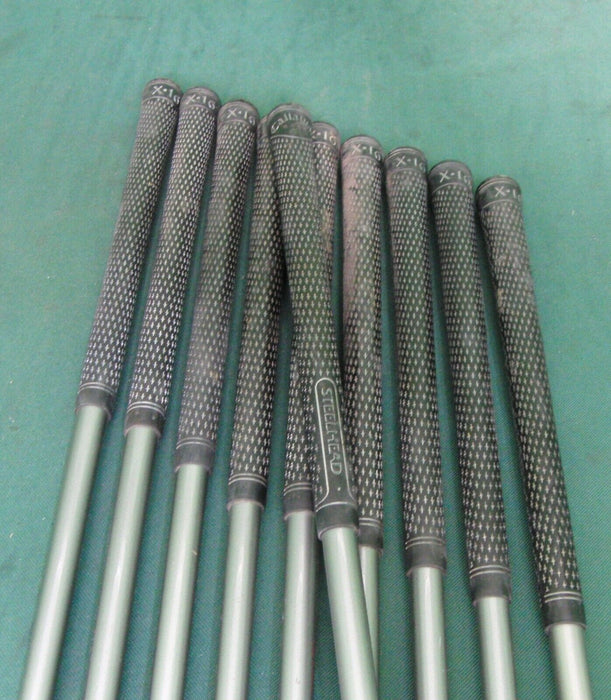 Set 10 x Callaway Steelhead X16 Irons 2-PW + AW Stiff Graphite Shafts