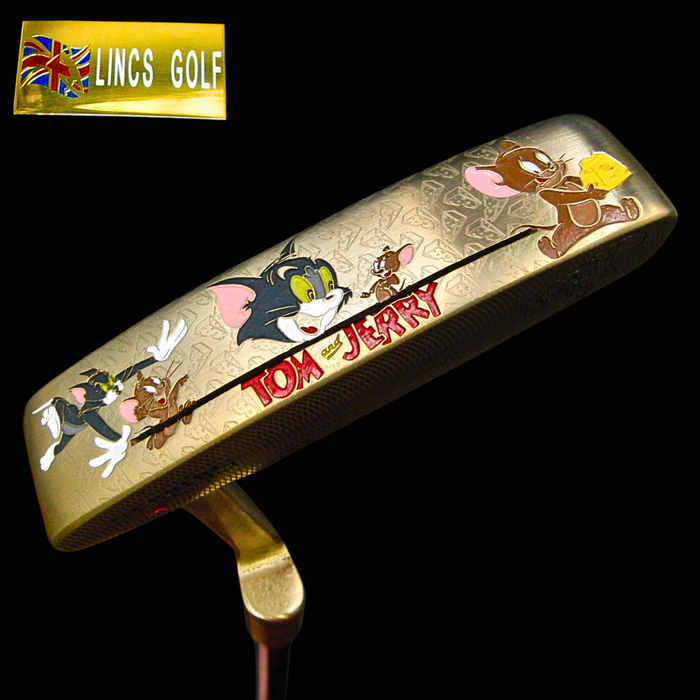 Custom Milled Tom & Jerry Themed Ping Anser Putter 82cm Steel Genuine Leather HC