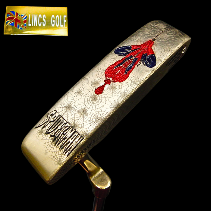 Custom Milled Spiderman Themed Ping Anser 3 Putter 85cm Steel Genuine Leather HC