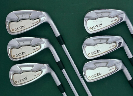 Set Of 6 x Epon AF-701 Forged Irons 5-PW Stiff Steel Shafts Golf Pride Grips