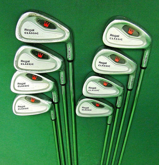 Set Of 8 x Regal Classic Oversize 4-SW Regular Steel Shafts Regal Grips