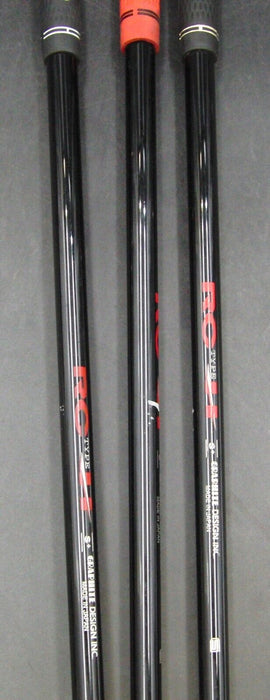 Set of 3 Royal Collection  B.B.D 3 ,4 & 5 Woods Extra Stiff Graphite Shafts