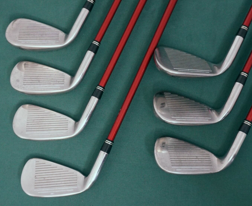 Set of 7 x Japan Issue TaylorMade Burner Irons 5-PW + A Wedge Regular Graphite