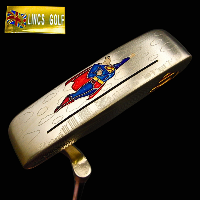 Custom Milled Superman Themed Ping Anser Putter 88.5cm Genuine Leather HC