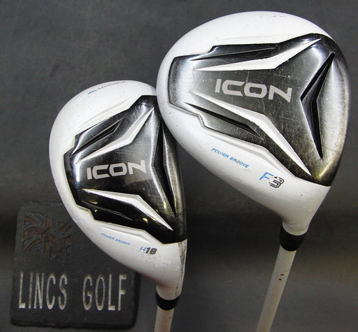 Set of 2 MD Golf Icon 18° Hybrid & 3 Woods Regular Graphite Shafts
