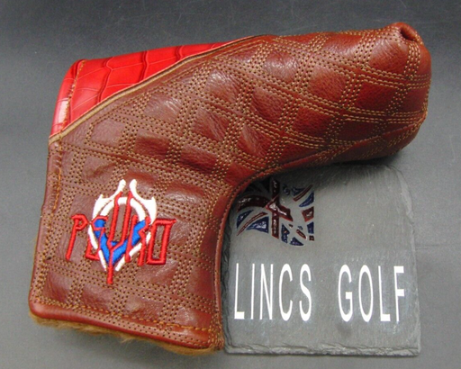 Luxury PSYKO GOLF Croc Quilted Embroidered Genuine Leather Putter Head Cover
