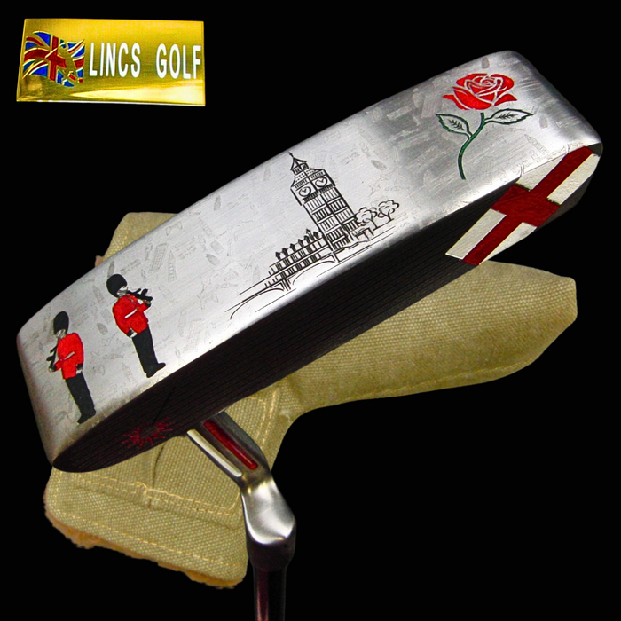Custom Milled London Themed Strokers Putter 90cm Steel Shaft PSYKO Grip