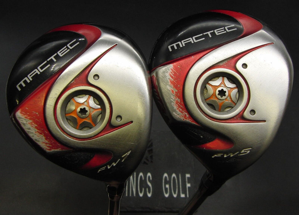 Set of 2 MacGregor MacTec 18° 5 & 21° 7 Woods Regular Graphite Shafts