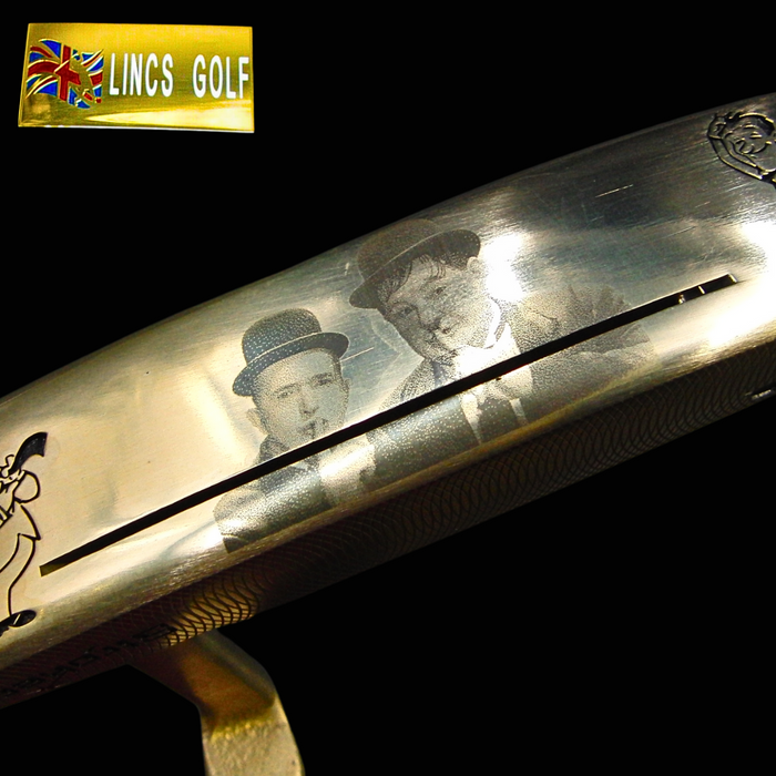 Custom Milled Laurel & Hardy Themed Ping Anser Putter 91cm Steel Shaft
