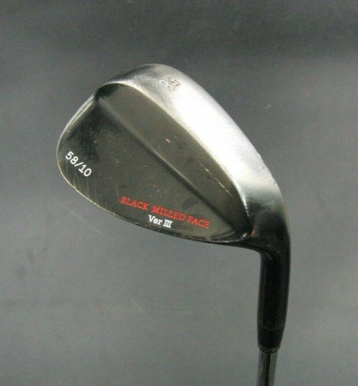 Japanese Black Milled Face Ver III 58°-10° Sand / Lob Wedge Regular Steel Shaft