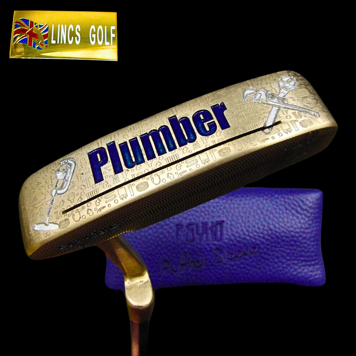 Custom Milled Plumber Themed Ping Anser Putter 88cm Steel Shaft Tacki Mac Grip