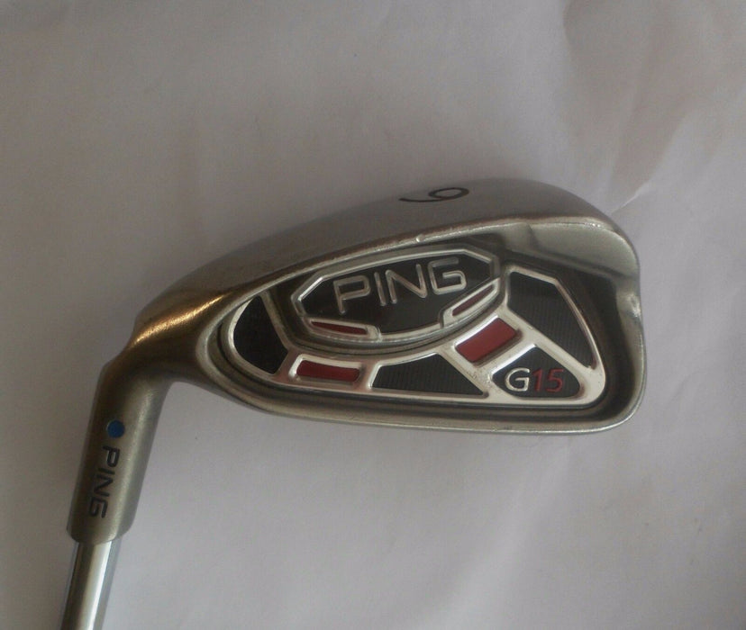 Left Handed Ping G15 Blue Dot 6 IRON   Ping AWT Regular Steel Shaft, Lamkin Grip