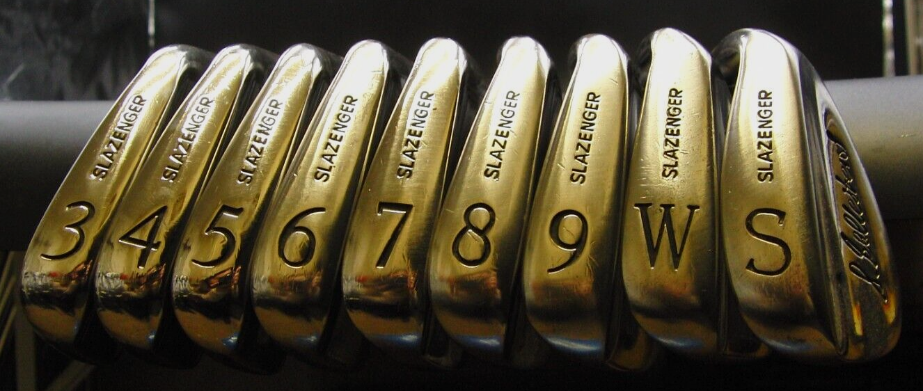 Set of 9 x Slazenger Seve Ballesteros Irons 3-SW Regular Steel Shafts Avon Grips