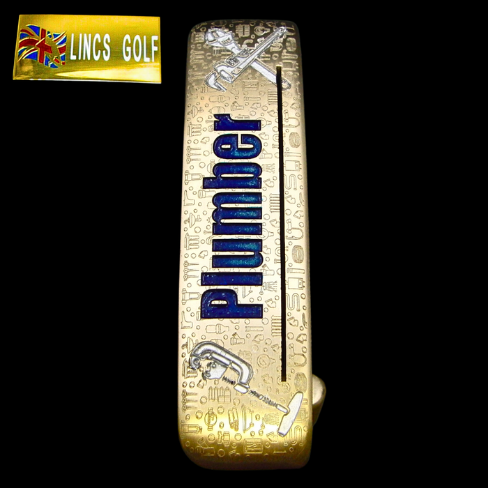 Custom Milled Plumber Themed Ping Anser Putter 88cm Steel Shaft Tacki Mac Grip