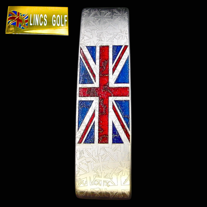 Custom Milled Great Britain Themed Strokers Putter 90cm Steel Shaft PSYKO Grip