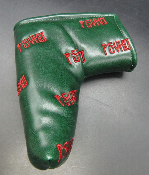 Luxury PSYKO GOLF Embroidered-Logo Genuine Leather Putter Head Cover