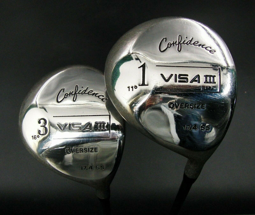 Set of 2 x Confidence Visa III  11°1 & 16° 3 Woods Regular Graphite Shafts