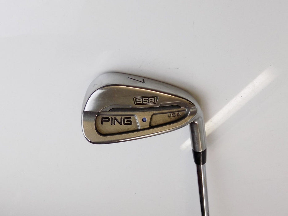Ping S58 Blue Dot 7 Iron Ping Stiff Flex Steel Shaft Golf Pride Grip