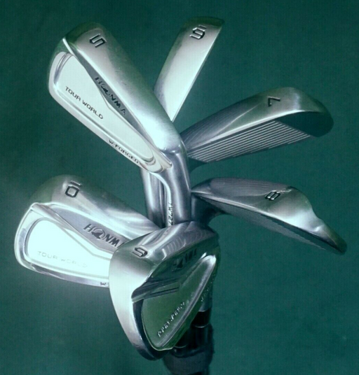 Set Of 6 x Honma Tour World TW727 Vn W-Forged Irons 5-10 Stiff Steel Shafts