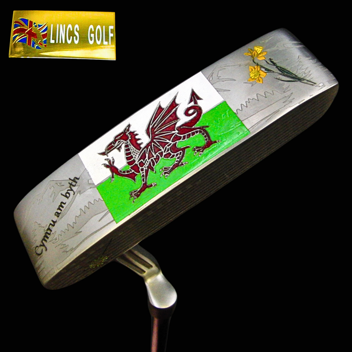Custom Milled Wales Forever Themed Strokers Putter 90cm Steel Shaft PSYKO Grip
