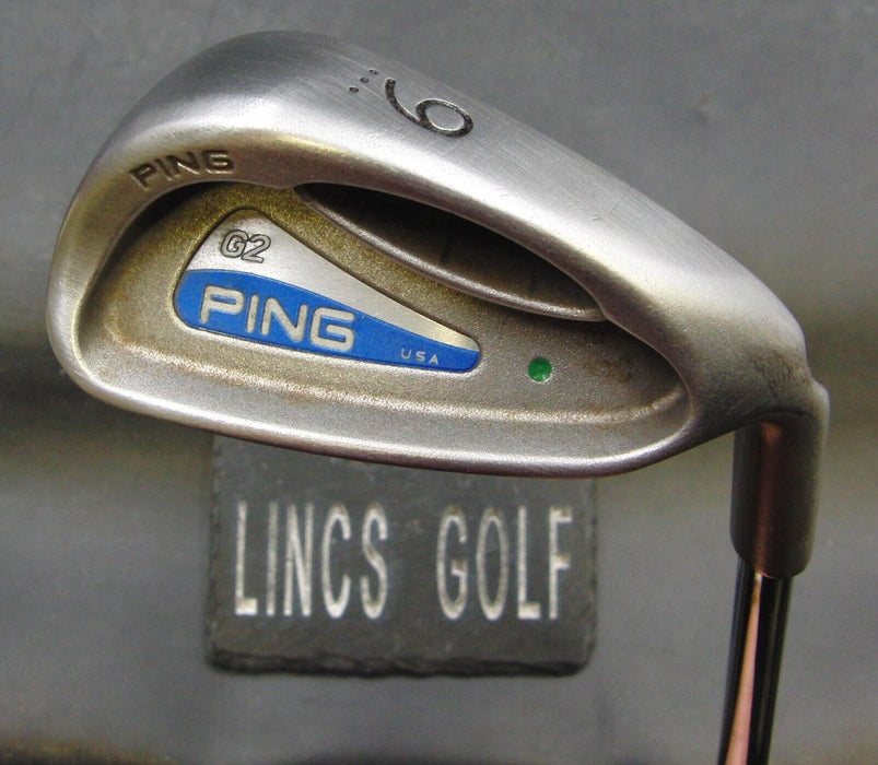 Ping G2 Green Dot 9 Iron Regular Steel Shaft Golf Pride Grip  (Missing Weight)