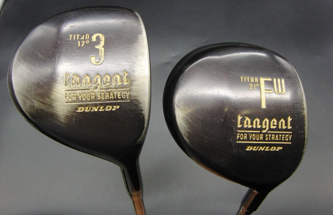 Set Of 2 Dunlop Tangent 17° 3 Wood & 21° Fairway Wood Regular Graphite Shafts