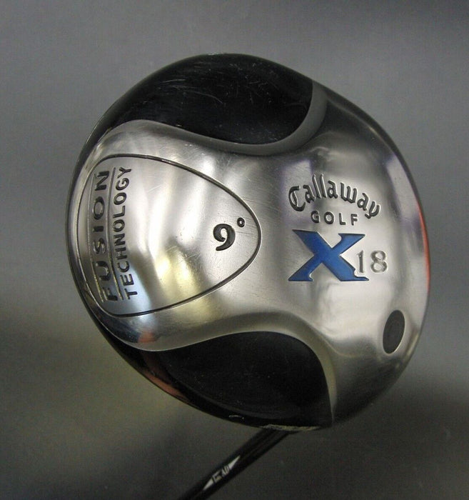 Callaway Golf X18 Fusion Technology 9º Driver Stiff Graphite Shaft Callaway Grip