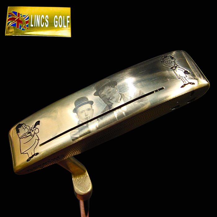 Custom Milled Laurel & Hardy Themed Ping Anser Putter 91cm Steel Shaft