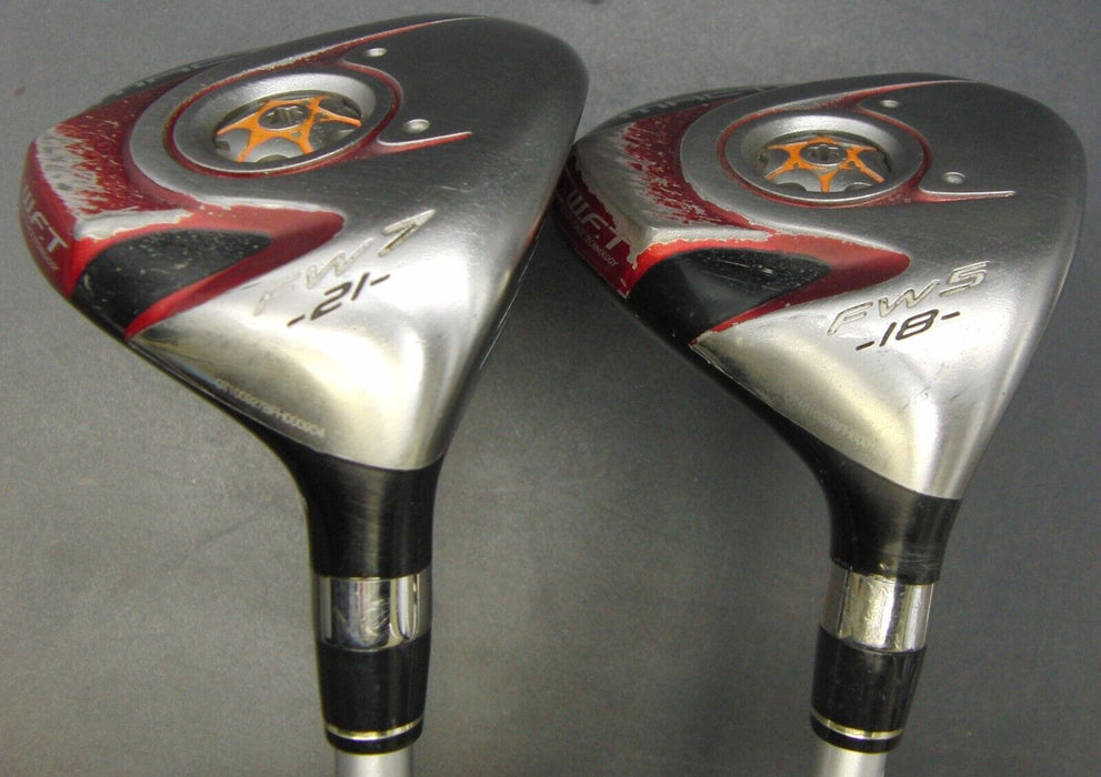 Set of 2 MacGregor MacTec 18° 5 & 21° 7 Woods Regular Graphite Shafts