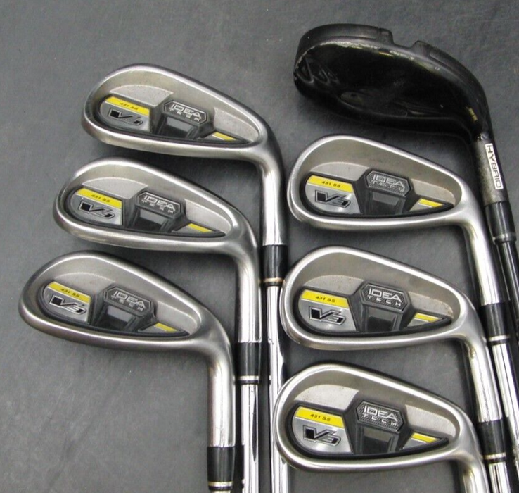 Set of 7 x Adams Golf Idea Tech V3 Irons 5H+6-SW Regular Graphite/ Steel Shafts